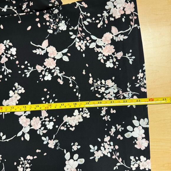 NWT Karl Lagerfeld Paris Black Blouse Shirt Pink Floral Bell Sleeve Women XS - Picture 12 of 13